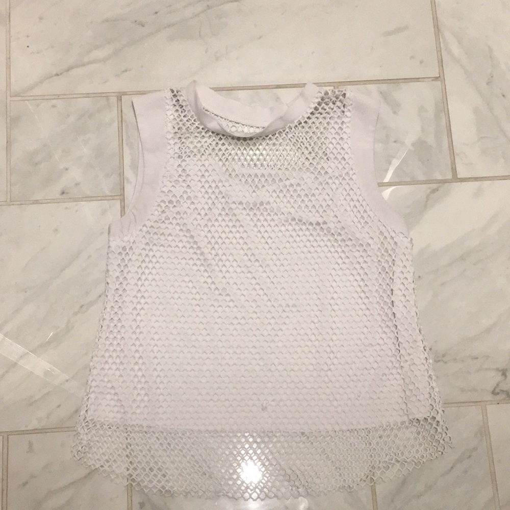 White mesh shirt